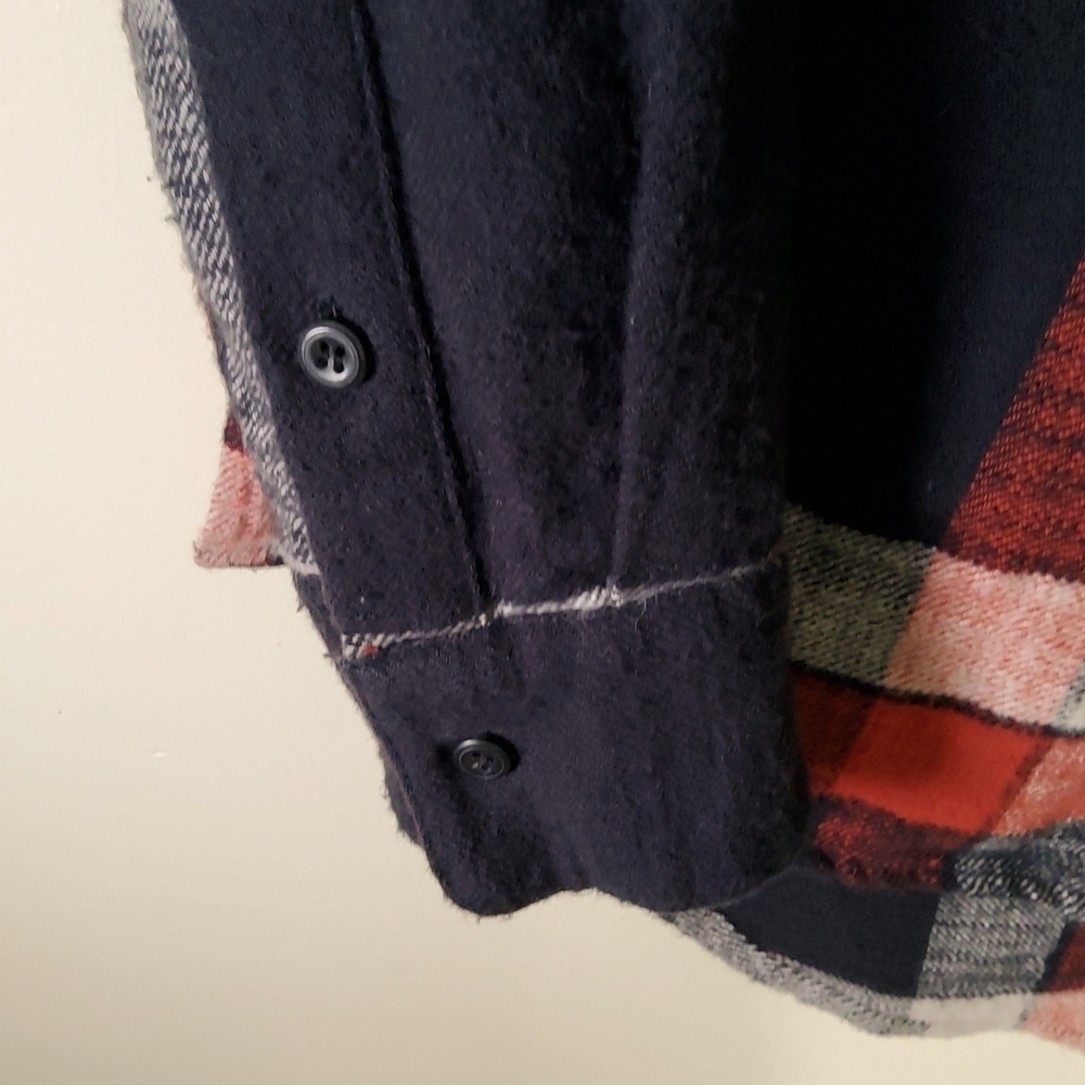 Madewell Red and Black Casual Button Up Shirt Size S - Picture 3 of 7